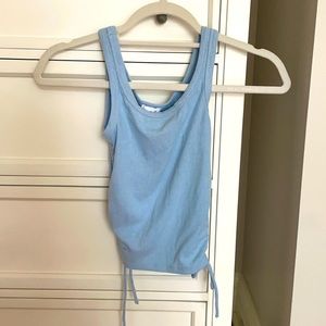 Princess Polly Blue Tank Top With Ties